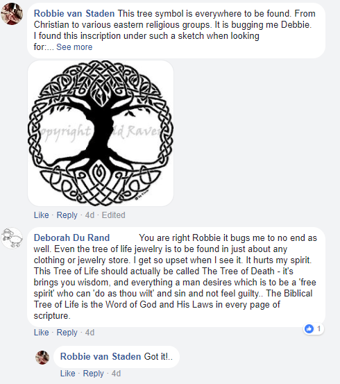 Tree of Life Facebook comment 1