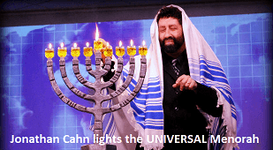 Jonathan Cahn lights UNIVERSAL Menorah